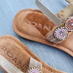 Bed Stu  Roan Pink and Cream Beaded Sandals shoes size 9.5 Photo 2
