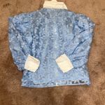 NWT Sister Jane Placid Blue Sky Lily Embroidered Floral Lace Blouse White Collar Size XS Photo 11