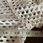 Savvi Top Womens Medium White Mesh Cutout Crop Long Sleeves Thumbholes Gym Photo 6