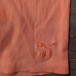 Puma Orange Ribbed Bike Shorts Size XL Photo 2