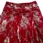 ICE Vintage 100% Silk Midi Skirt WhimsyGoth 90s Y2K Fairy Floral Red Size 12 Photo 1