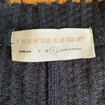 If You Be My Star I'll Be Your Sky Women's Large Navy Waffle Knit Blouse EUC Blue Photo 1