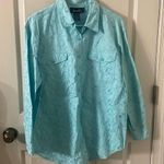 Denim & Co All Over Embroidered Button Up Top Medium Photo 0