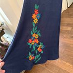 Judith March  NWOT High Rise Wide Leg Flare Pants with Floral Embroidery Photo 2