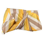 Christopher Esber Silk Nylon Shirting Side Drape Bustier Top in Striped Daylight Yellow Size 6 Photo 6