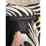 Grace Elements Women’s Colorful Batwing Floral Top XL Button Up  Photo 6