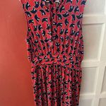 Leota Women’s Midi Sleeveless Blue/Red Aria Dress SZ XL Photo 8
