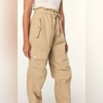 AMO Oatmeal Parachute Cargo Pants Size Medium Tan Photo 13