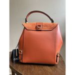 NWT Viola Castellani Papaya Orange Leather Handbag Purse Backpack Convertible Photo 5