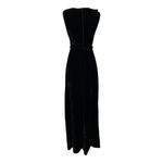 Alice + Olivia Simmons Velvet Black Wrap Dress Silk Maxi Gown Cocktail V-Neck 0 Photo 11
