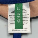J.Crew Blue Heritage Scoopneck Bikini Top Size Medium BX611 Hook Back Lined New Photo 3