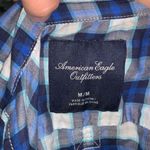 American Eagle plaid tartan M boyfriend fit button down shirt Photo 2