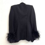 House Of CB Esme Black Oversized Feather Cuff Blazer Size XS Photo 13