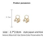 Bellflower Cat Is Eye Stone Earrings for Women Light Luxury and Temperament Photo 4
