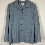 Pendleton VTG 100% Wool Women’s Blue Plaid Blazer Size 18 Photo 0