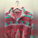 NWOT Rock & Roll® Ladies Printed Sherpa Burnt Orange Pullover Red Size L Photo 9