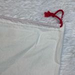 ARCHE White Drawstring Dust Bag Canvas Red Medium 13” x 18” Photo 5
