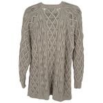 Alfred Sung Sport Vintage Cable Knit Fisherman Crew Neck Sweater Size Small Photo 1