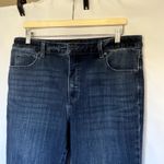 Talbots straight leg jean dark wash high waist women's size 14 denim casual Photo 1