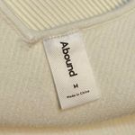 Abound  Womens Medium White Ribbed Square Neck Nylon Crop Top Basic Stretch Yoga Photo 4