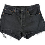Levi's  501 Cut‎ Off Shorts Women's 31 Black Button Fly 100% Cotton Rigid Denim Photo 0
