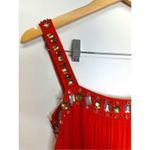 Moulinette Soeurs  Mini Embroidered Jeweled Orange Dress Size 2‎ Photo 3