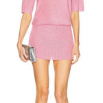 SER.O.YA Rae Metallic Mini Dress in Bubblegum Pink Small New Womens Knit Photo 0