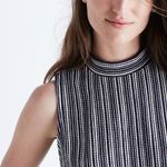 Madewell Striped Mockneck Tank Top Black/White (Medium) Photo 4