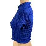 Urban Outfitters Cropped Top Bubble Knit Stretch M Medium Mock Neck Photo 1