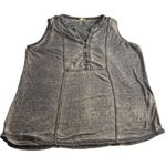Jane and Delancey Casual Washed Gray Henley Sleeveless Tank Top June and Delancey Women’s XL Photo 1