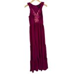 SALONI Suzi Berry‎ Crinkle Crepe Lace Maxi Dress Size 10 NWT Purple Photo 4