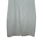 August Silk  Women Dress Lined Knee Length Square Neck Sleeveless Split Hem Green Photo 3