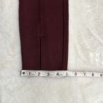 Maeve Anthropologie  Maroon High Rise Textured Seamed Pants front slit Photo 12