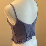 Urban Outfitters UO Janae Ruffle Lavender Cami Dot Embroidered Smocked Top Photo 4