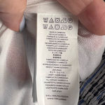 Michael Kors  White and Blue Asymmetrical Tiered Midi Dress Photo 5