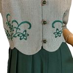 MISS DORBY VINTAGE 1990'S GREEN & WHITE ONE PIECE DRESS WITH TIE BACK BELT (6P) Photo 8