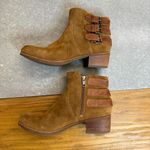 UGG Volta Ankle Boot Brown Suede Western Booties Buckles Block Heel Size 7 Photo 6