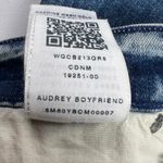 True Religion Audrey Slim Boyfriend Distresed Gold Sequin Inset Jeans Size 26 Blue Photo 11