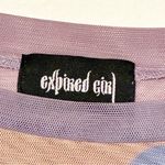 Expired Girl X Heeyajenny Mesh Multi Color Top Y2K Lettuce Hem Size Medium Pink Photo 3