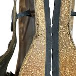 Birkenstock  Brown Leather Jeweled Thong Footbed Sandals Size 39 Photo 5