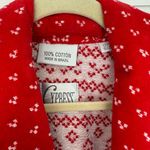 Vintage Cypress Made in Brazil Adult Fair Isle 1993 Thick Red White Robe Size undefined Photo 2