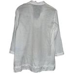 J. McLaughlin  Women’s Size XS White Faith Linen Pullover Shirt Blouse Photo 2