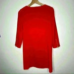 J.Crew 𝅺 Red 3/4 Sleeve Double-Zip Shift Dress Holidays Christmas Photo 4