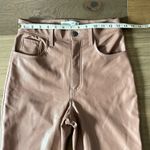 Abercrombie & Fitch The 90s Straight Ultra High Rise Pink Faux Leather Pants 27 Photo 5