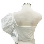 Sunday in Brooklyn  One Shoulder Ruffle Blouse White Fits Like A Small Photo 3