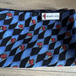 Gildas Club Scarf Square Blue Red Floral Abstract Print Head Wrap Neck 35"x35" Photo 0