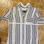 Banana Republic  Striped Button Down Shirt Tunic Dress Photo 7