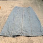 Miou muse long denim jean skirt medium Blue Photo 9