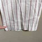 J.Jill  Linen Stretch Cream Striped Pull On Wide Leg Cropped Pants Sz SP Belted Photo 6