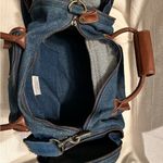 Liz Claiborne  Blue Denim and Brown Leather Bag Photo 11